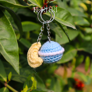 Moon & Saturn Keychain Set